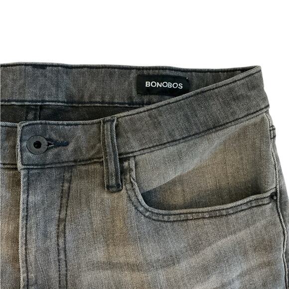 Bonobos Stretch Jeans Men’s 33x34 Gray Straight Fit Everyday Modern Denim - Picture 4 of 9